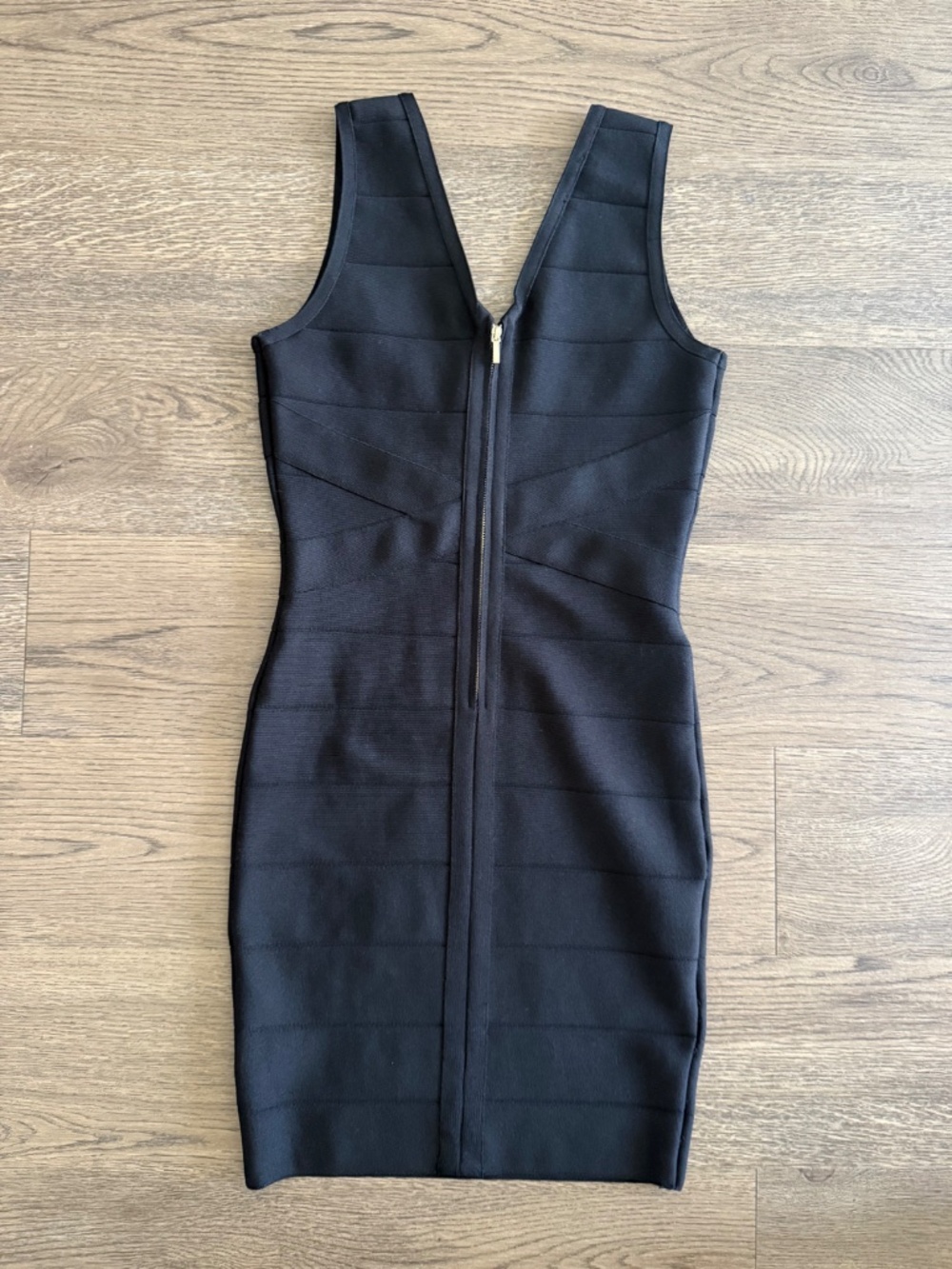 Bebe Black Bandage Bodycon Dress | Size Small | Barely Worn - Picture 2 of 2